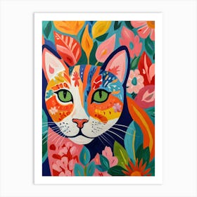 Colorful Cat Art Print