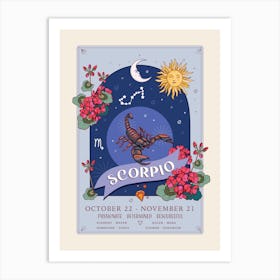 Zodiac Sign Scorpio Art Print