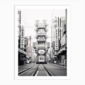 Osaka, Japan, Black And White Old Photo 4 Art Print