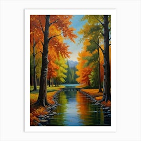 Autumn By The River 1 Art Print