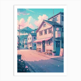 Anime Town Art Print