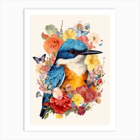 Bird With A Flower Crown Barn Swallow 4 Art Print