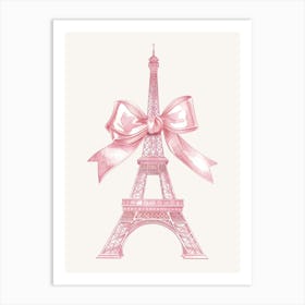 Pink Eiffel Tower Art Print