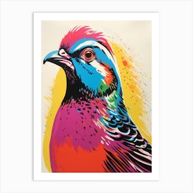 Andy Warhol Style Bird Pheasant 2 Art Print