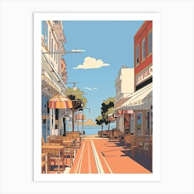 Myrtle Beach South Carolina, Usa, Graphic Illustration 3 Art Print