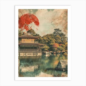 Kenrokuen Garden In Kanazawa Mid Century Modern 2 Art Print