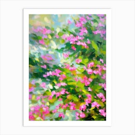 Pink Jasmine 2 Impressionist Painting Plant Art Print