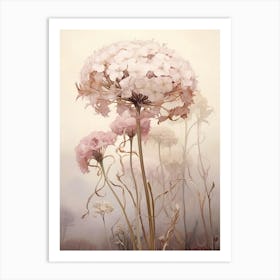 Floral Illustration Queen Annes Lace 3 Art Print