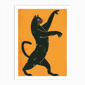 Cat On The Wall Art Print