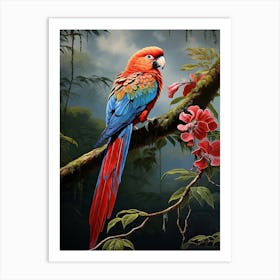 Vivid Plumage: Crimson Rosella Print Art Print