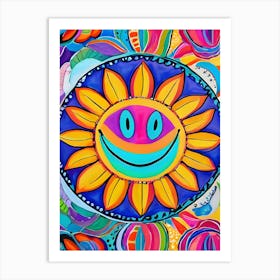 Psychedelic Sun-Reimagined Art Print