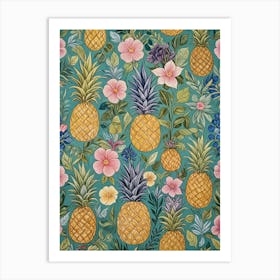 Tropical Pineapples 1 Art Print