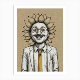 Sunflower Man Art Print