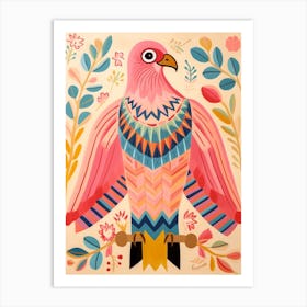 Pink Scandi Golden Eagle 1 Art Print