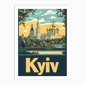 Aihrgdesign A Mid Century Modern Travel Poster For Kyiv 1 Poster