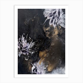 Dark Flower Painting 2 Art Print