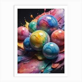 Colorful Easter Eggs Art Print