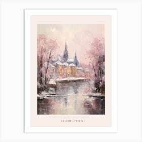 Dreamy Winter Painting Poster Cologne France 1 Art Print