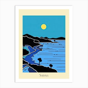 Poster Of Minimal Design Style Of Sardinia, Italy 2 Art Print