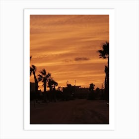 Sunset At The Beach Art Print