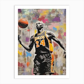 Kobe Bryant Pop Art Graffiti Art Print