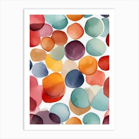 Watercolor Pebbles Art Print