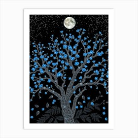 Moonlight Tree 3 Art Print