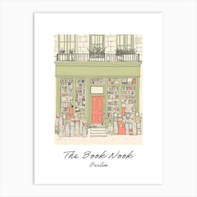 Berlin The Book Nook Pastel Colours 1 Poster Art Print