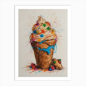 Ice Cream Cone 39 Art Print