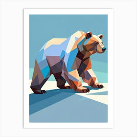 Polygonal Bear Art Print