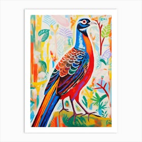 Colourful Bird Painting Pheasant 4 Art Print