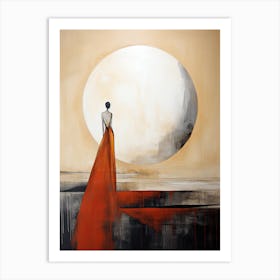 Woman In Red Dress | Boho print 1 Art Print