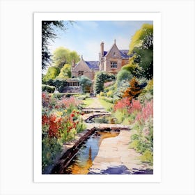 Hidcote Manor Garden Watercolour 2 Art Print