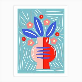 Vase With Flowers 2 Art Print