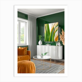 Green Tulips Art Print