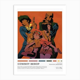 Cowboy Bebop Minimalist Anime 1 Art Print