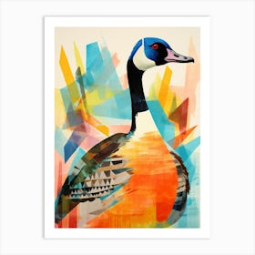 Bird Painting Collage Goose 3 Art Print