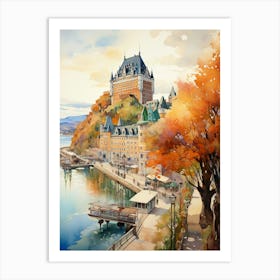 Quebec's Crown Jewel: Château Frontenac in the Skyline Art Print