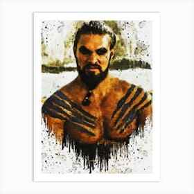 Khal Drogo Game Of Thrones Paint Art Print