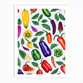 Bell Pepper Marker vegetable Art Print