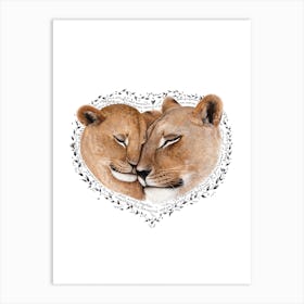 Mother Lioness Art Print