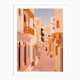 Sousse Tunisia 1 Vintage Pink Travel Illustration Art Print