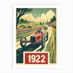 Aihrgdesign A Vintage Sports Poster For A 1922 Automobile Ral 6b16db14 2a3b 4cae A327 5681e1da7a53 0 Art Print