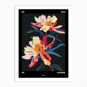 No Rain No Flowers Poster Peony 2 Art Print