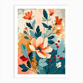 Flowers And Berries Art Print