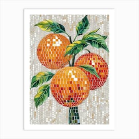 Mosaic Oranges 2 Art Print