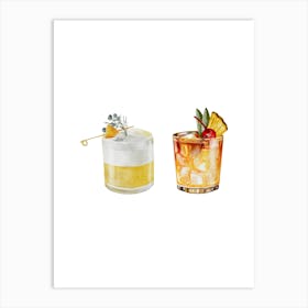 Cocktail Set Art Print