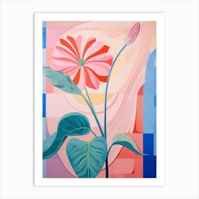 Gerbera Daisy 2 Hilma Af Klint Inspired Pastel Flower Painting Art Print