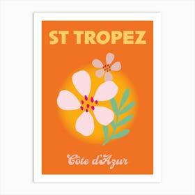 St Tropez Cote D'Azur Travel Print Art Print