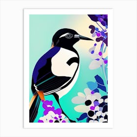 Magpie Pop Matisse 1 Bird Art Print